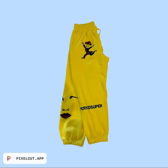 Kidsuper Yellow Super Sweatpants - Picture 1 of 4